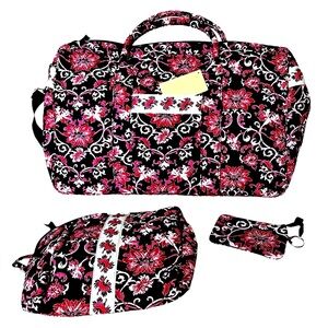 Lemon Hill NWT Set of Three: Quilted Satchel Tote, Cosmetic Bag, ID Coin Wallet